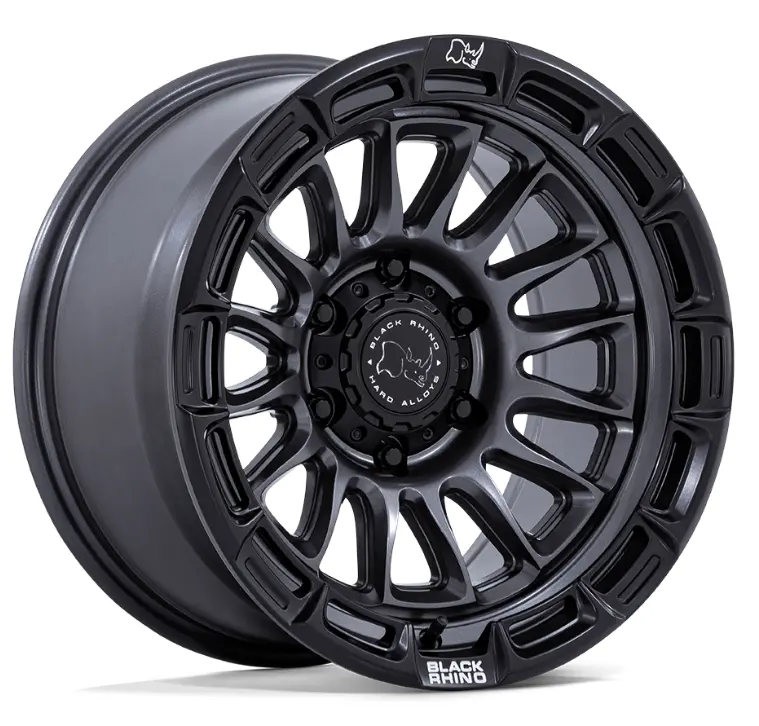 17X8.5 Black Rhino Rival Br025 Matte Gunmetal W/ Matte Black Lip 1