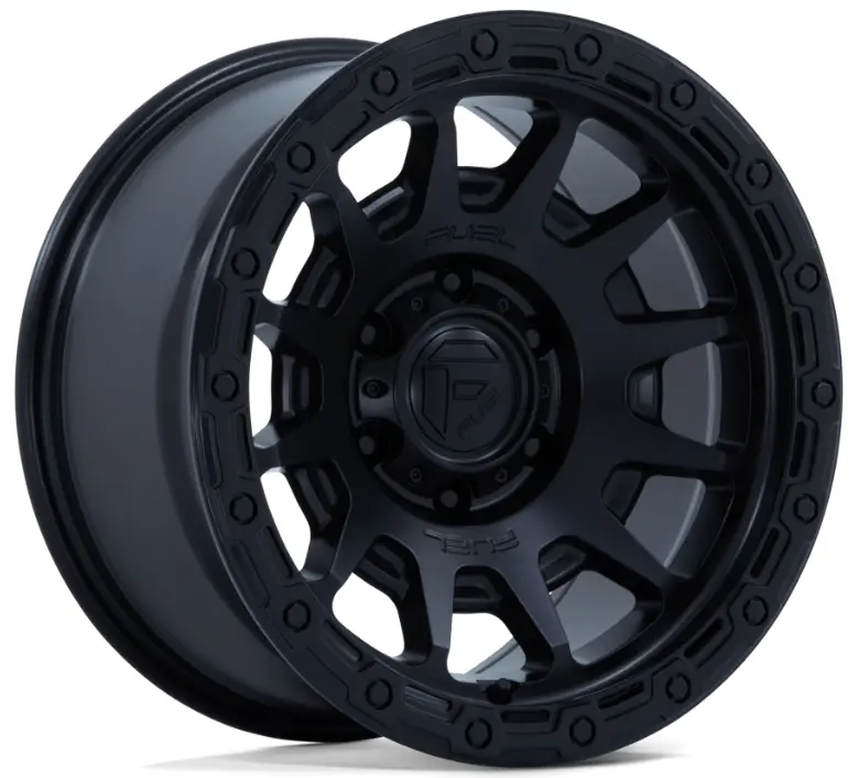 17X8.5 Fuel Fortress Fc884 Matte Black W/Gloss Black Lip 1