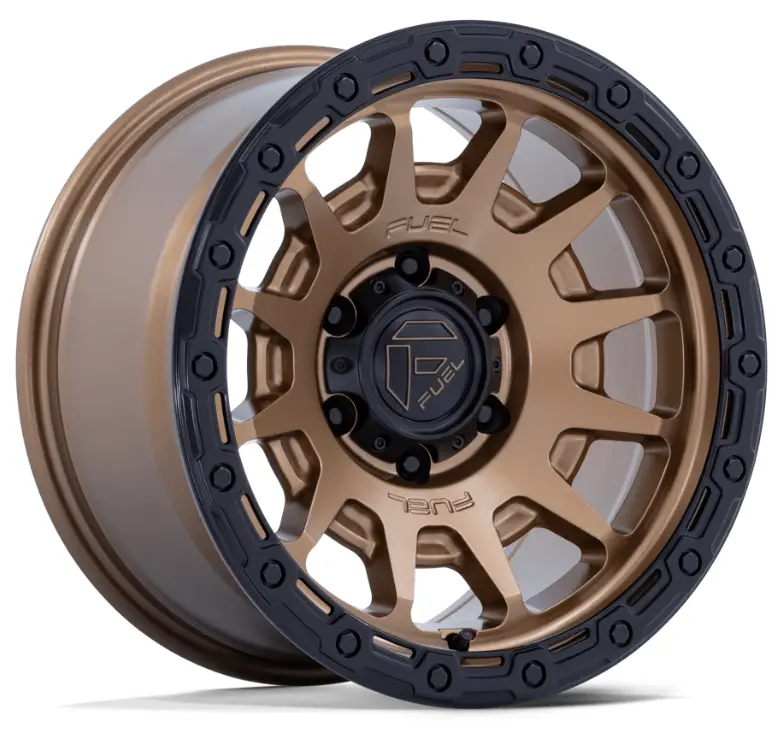 17X8.5 Fuel Fortress Fc884 Matte Bronze W/Gloss Black Lip 1