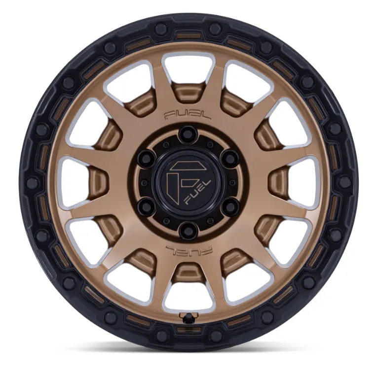 17X8.5 Fuel Fortress Fc884 Matte Bronze W/Gloss Black Lip 3