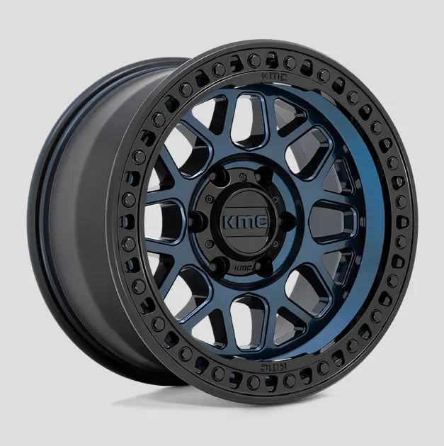 17X8.5 Kmc Grs Km549 Midnight Blue W/Gloss Black Lip 1