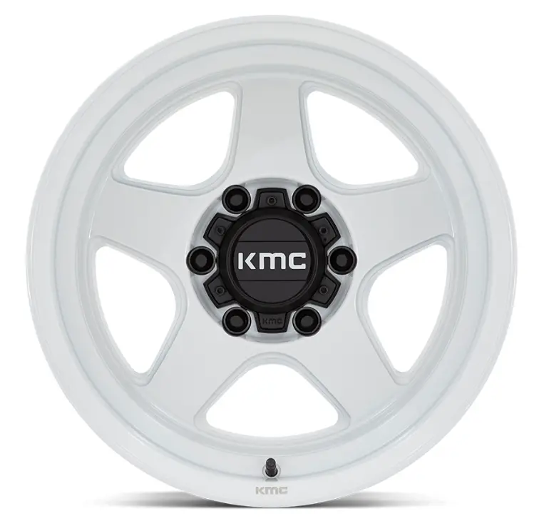 17X8.5 Kmc Lobo Km728 Gloss White 3
