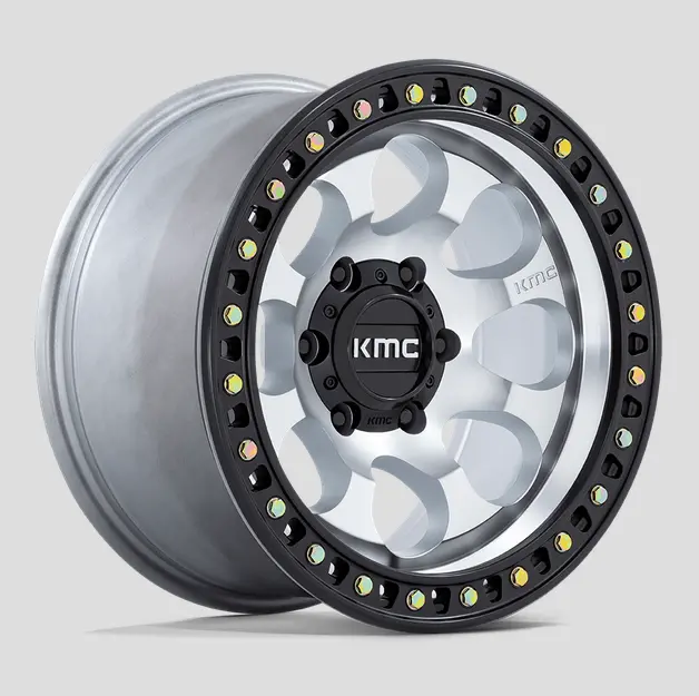 17X8.5 Kmc Riot Sbl Km550 Machined W/Satin Black Lip 1