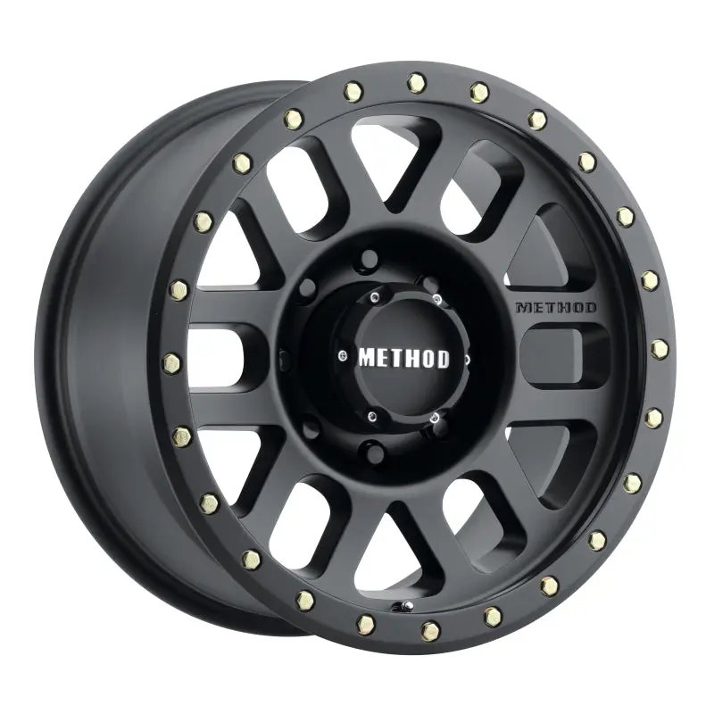 17X8.5 Method Mr309 Grid Matte Black Wheel 1