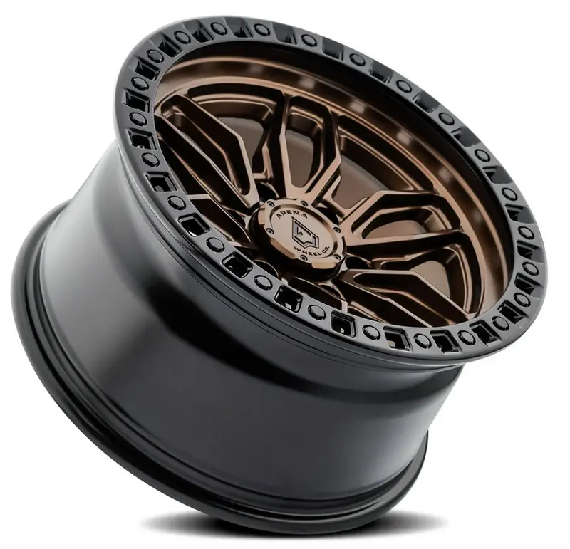 17X9.0 Arena Hustle Smoked Bronze Center Satin Black Lip 2