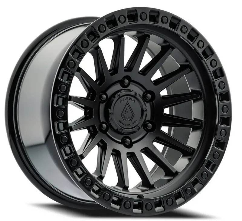 17X9.0 Arena Mesa Satin Black W/ Glossy Black Lip 1