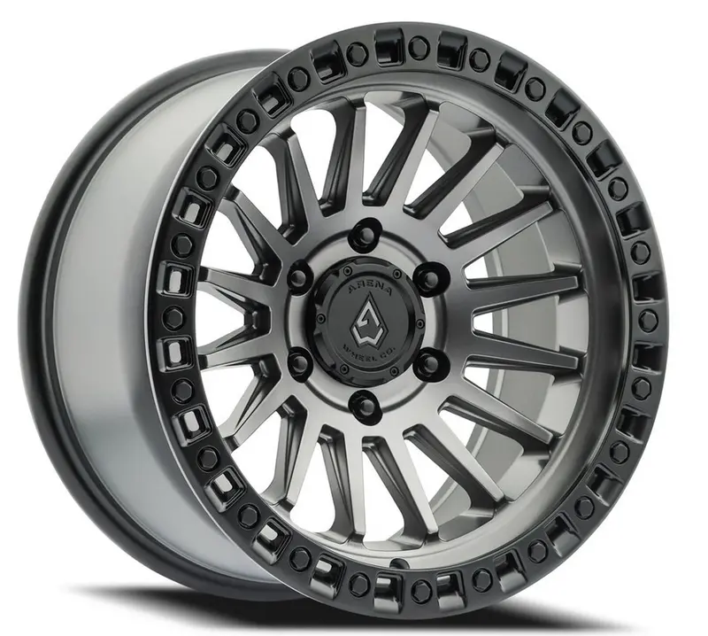 17X9.0 Arena Mesa Satin Gun Metal W/ Satin Black Lip 1