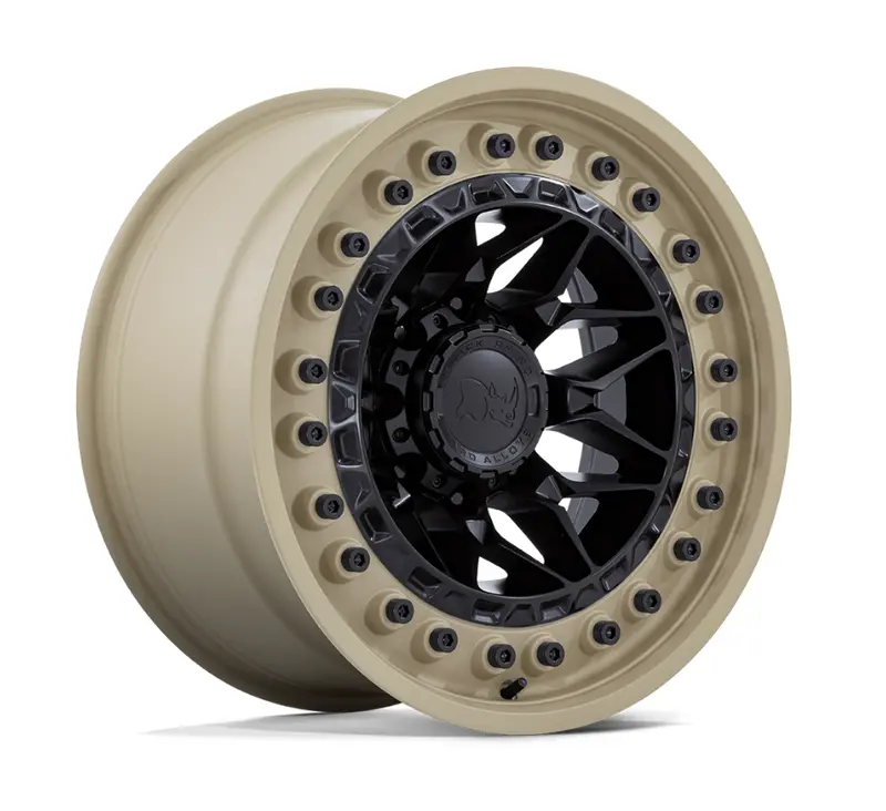 17X9.0 Black Rhino Alpha Matte Black W/ Sand Lip 1