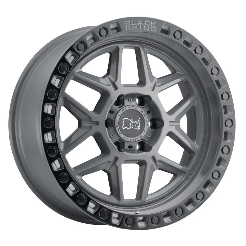 17X9.0 Black Rhino Kelso Battleship Gray W/Black Ring 1