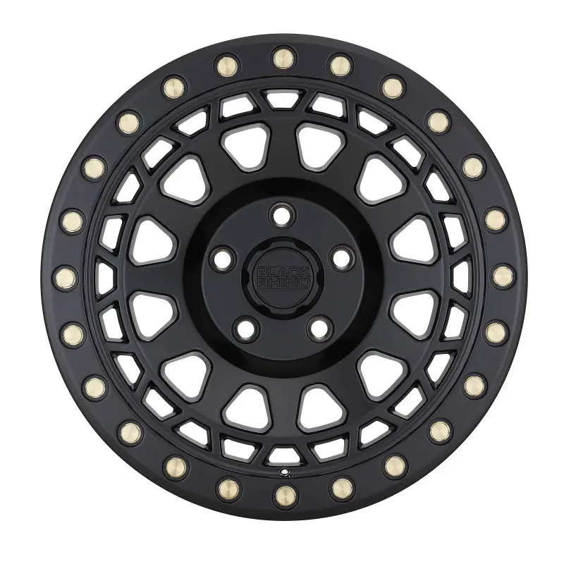 17X9.0 Black Rhino Primm Matte Black W/Brass Bolts Wheel 3