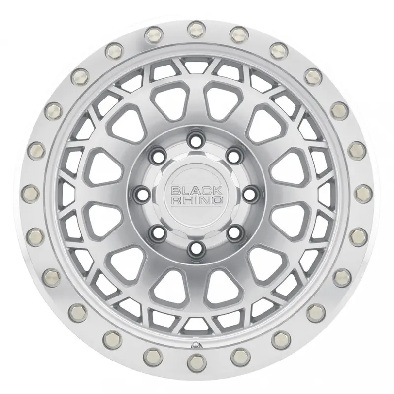 17X9.0 Black Rhino Primm Silver W/Mirror Face & Machined Ring 2