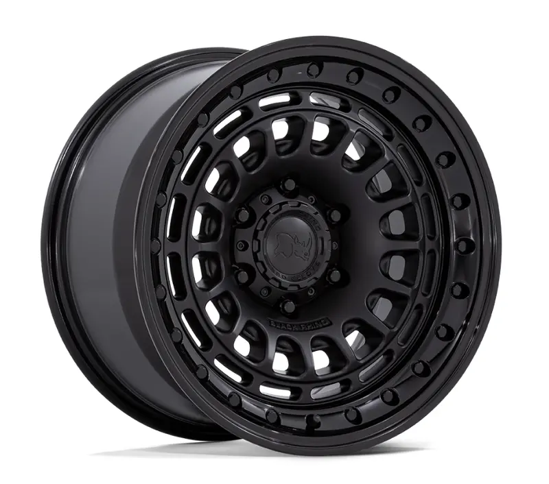 17X9.0 Black Rhino Sahara Br014 Matte Black W/ Gloss Black Lip 1