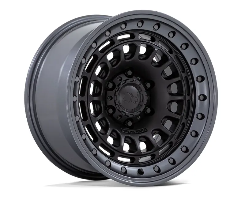 17X9.0 Black Rhino Sahara Br014 Matte Black W/ Gunmetal Lip 1