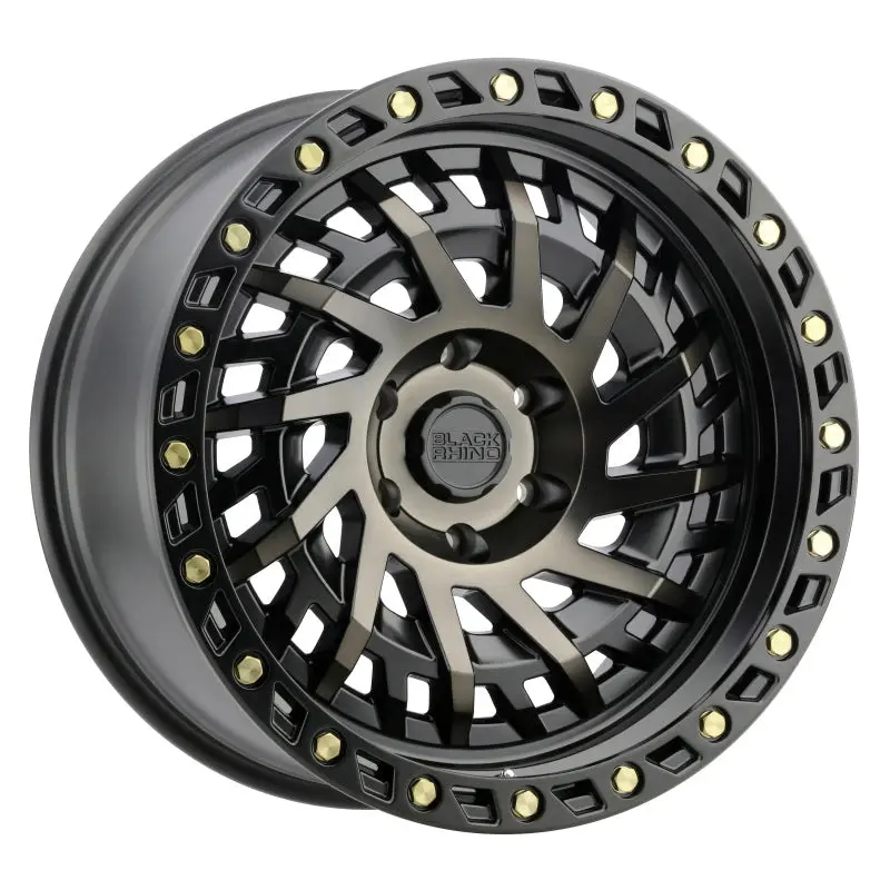 17X9.0 Black Rhino Shredder Matte Black W/Machined Dark Tint Wheel 1