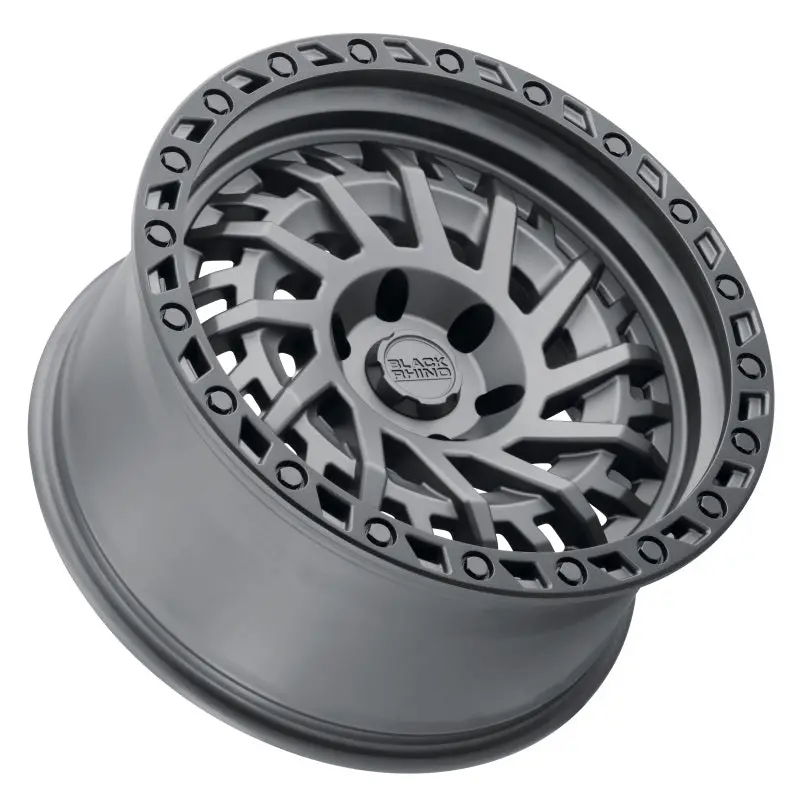 17X9.0 Black Rhino Shredder Matte Gunmetal W/Black Ring 2