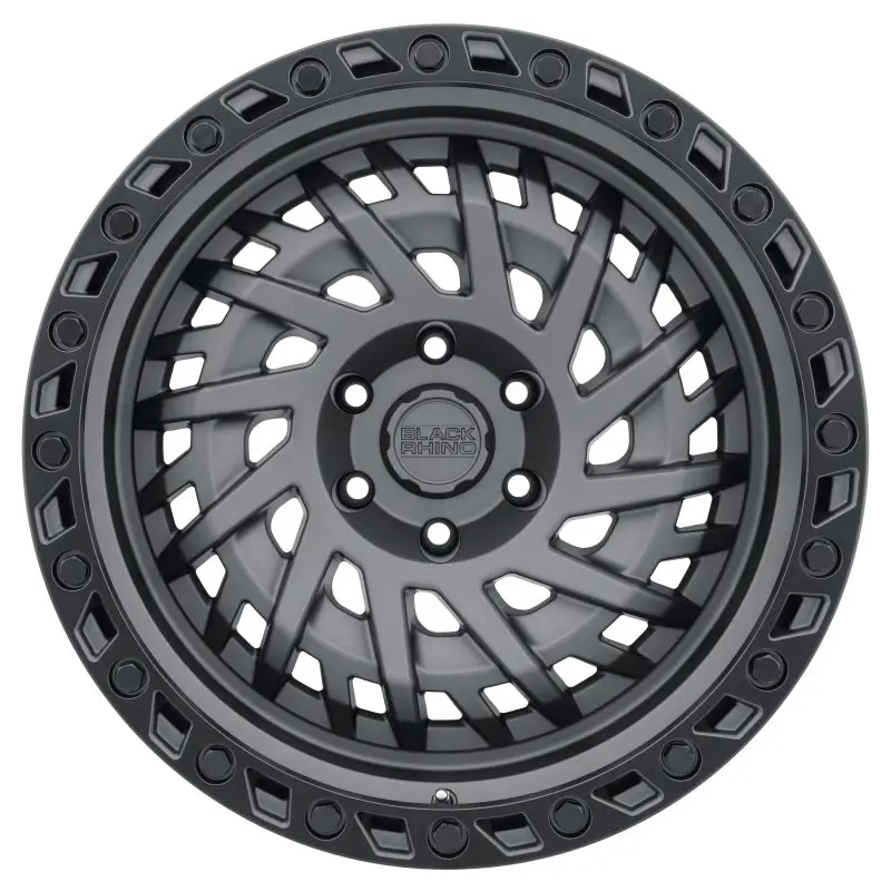 17X9.0 Black Rhino Shredder Matte Gunmetal W/Black Ring 3