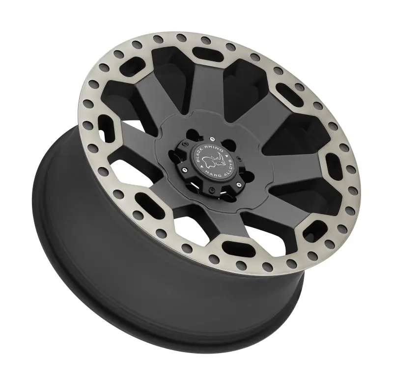 17X9.0 Black Rhino Warlord Matte Black W/Machined Dark Tint Lip 2