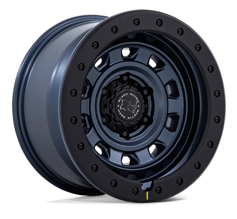 17X9.0 Black Rhino Xplorer Br023 Metallic Blue W/ Matte Black Lip 1
