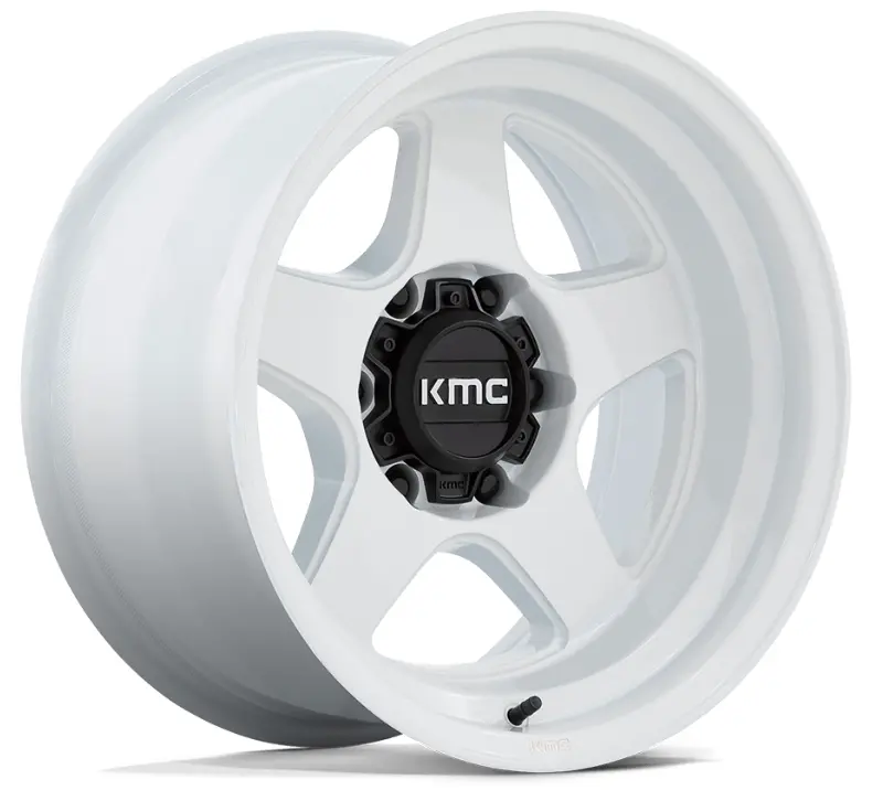 17X9.0 Kmc Lobo Km728 Gloss White 1