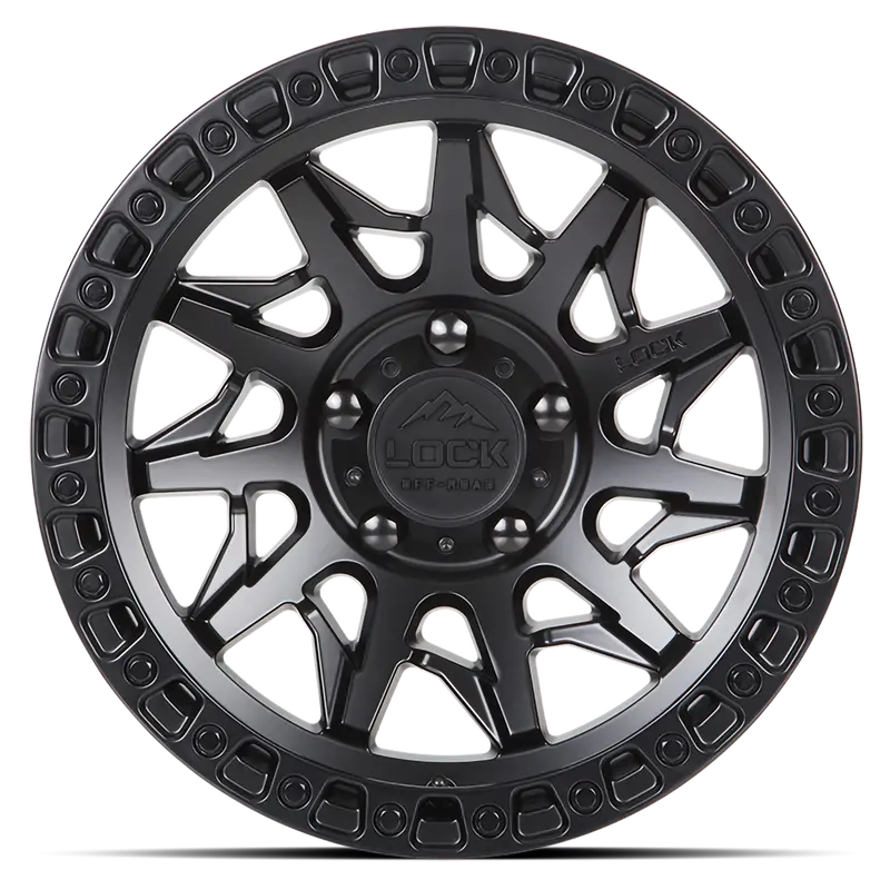 17X9.0 Lock Off-Road Lunatic Matte Black W/ Matte Black Ring 3