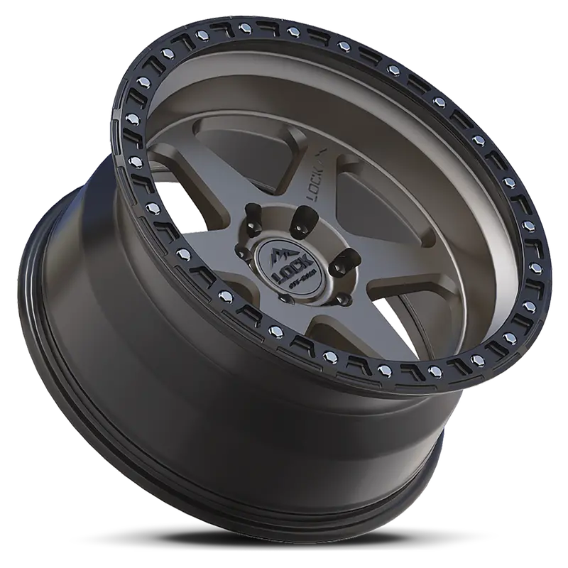 17X9.0 Lock Off-Road Olympus Matte Grey W/ Matte Black Ring 2