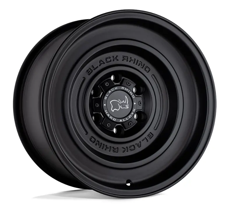 17X9.5 Black Rhino Solid Matte Black 1