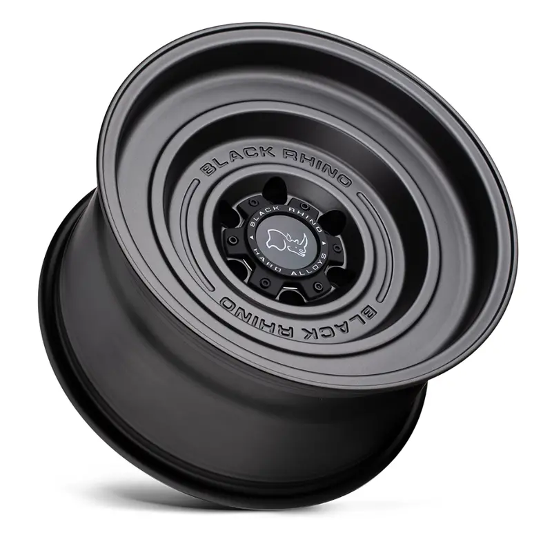17X9.5 Black Rhino Solid Matte Gun Black 2