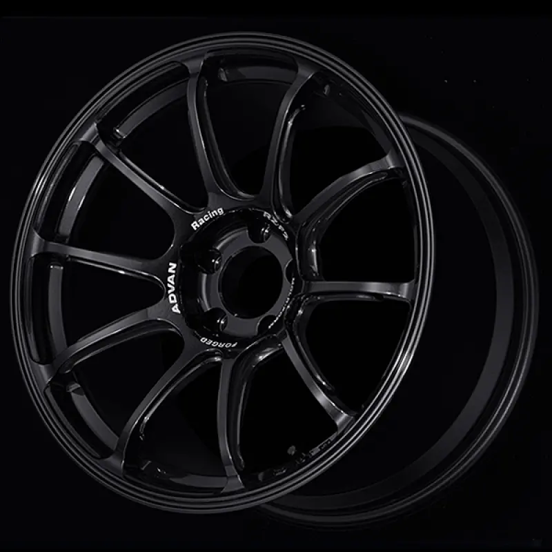 18X10 Advan Rz-F2 +40 5-114.3 Racing Titanium Black Wheel 1