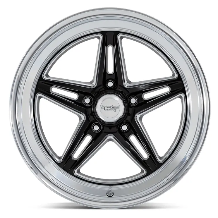 18X10 American Racing Groove Vn514 Gloss Black W/ Diamond Cut Lip 3