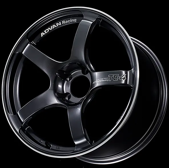 18X11 Advan Tc4 +15 5-114.3 Racing Gunmetallic & Ring 1