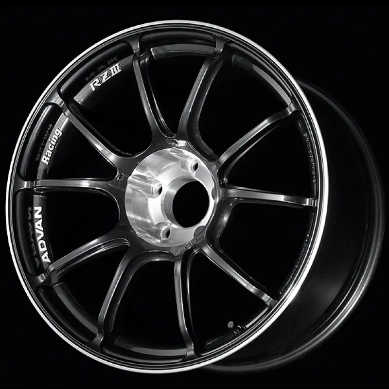 18X7.5 Advan Rziii Black Gun Metallic & Diamond Cut 1