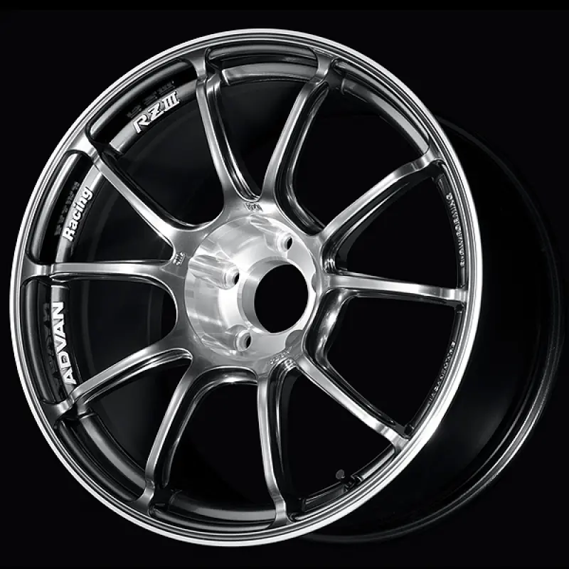 18X7.5 Advan Rziii Hyper Platinum Black & Diamond Cut 1
