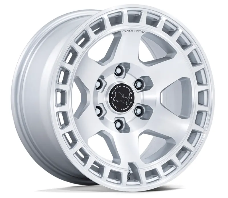 18X8.0 Black Rhino Bahari Br022 Gloss Silver W/ Machined Face 1
