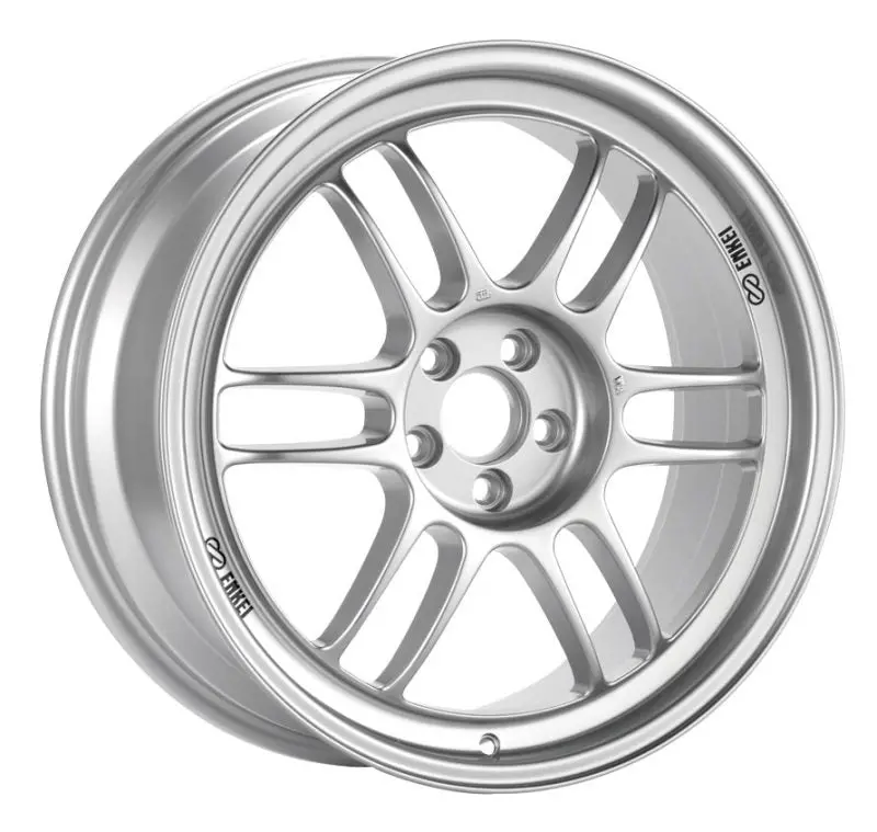 18X8.0 Enkei Rpf1 5X100 45Mm Offset 56Mm Bore Silver Wheel 02-10 Wrx & 04 Sti 1