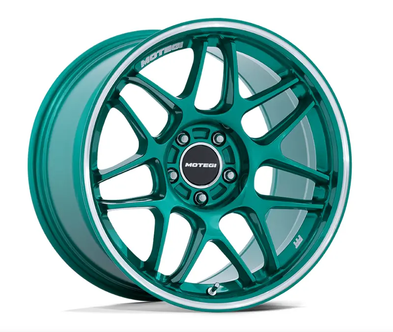 18X8.5 Motegi Tsubaki Mr158 Hokkaido Green W/Machined Lip 1