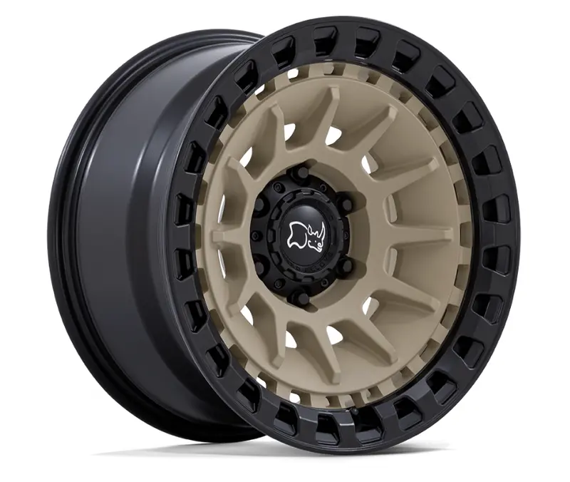 18X9.0 Black Rhino Barrage Desert Sand On Matte Black 1