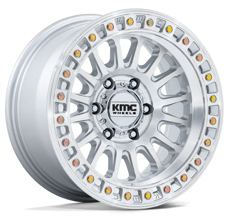 18X9.0 Kmc Ims Km552 Gloss Silver W/ Machined Face 1