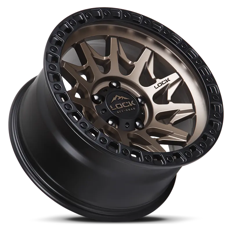18X9.0 Lock Off-Road Lunatic Matte Bronze W/ Matte Black Ring 2