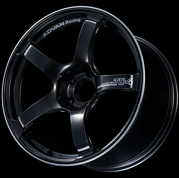 18X9.5 Advan Tc4 Racing Black Gun Metallic And Ring 1
