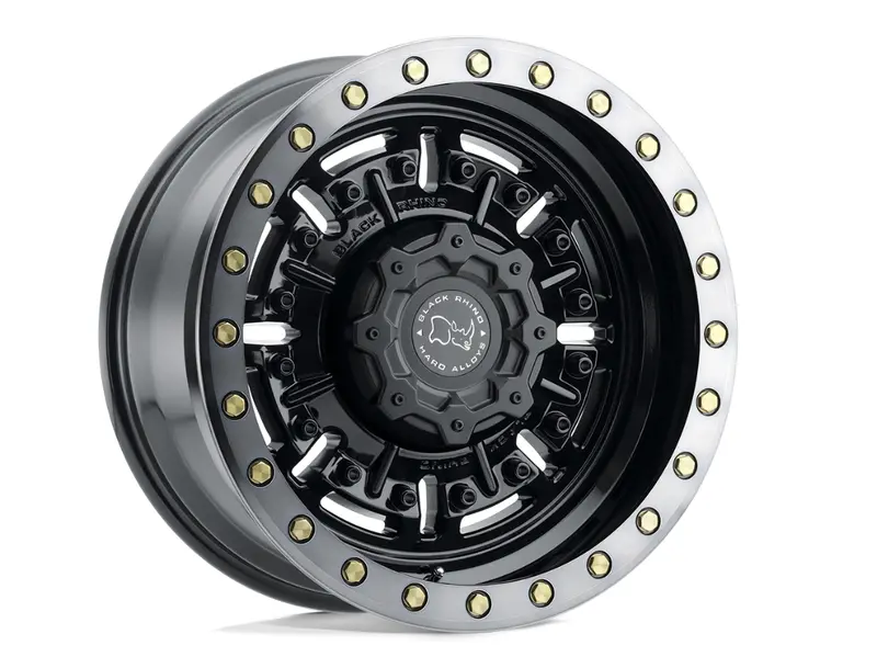 18X9.5 Black Rhino Abrams Gloss Gun Black W/Machined Dark Tint 1