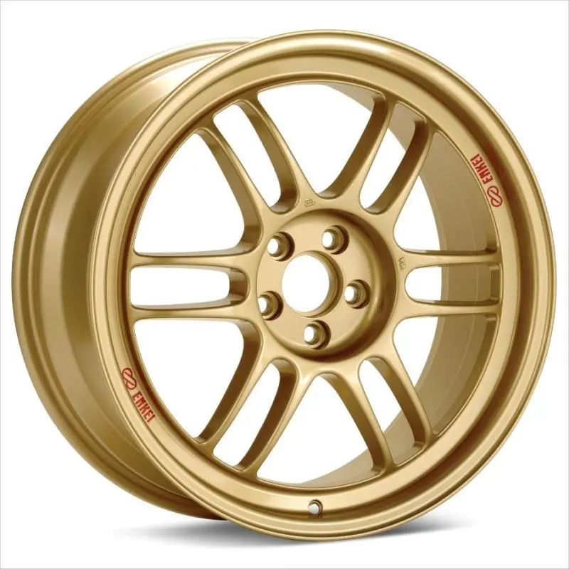 18X9.5 Enkei Rpf1 5X114.3 38Mm Offset 73Mm Bore Gold Wheel 1