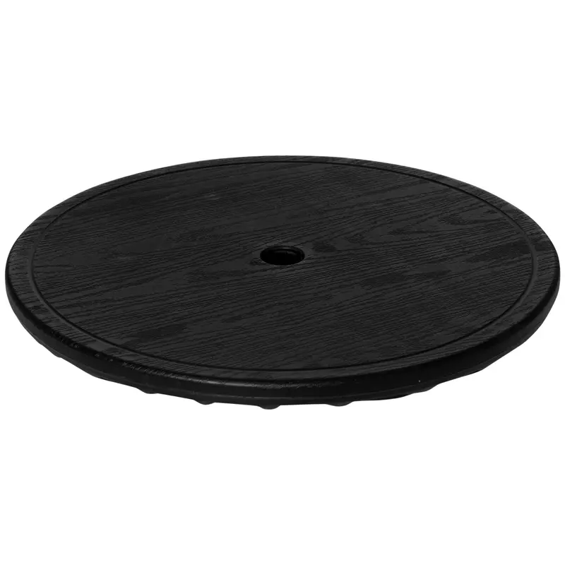 19.7" Round Umbrella Table Tray, Easy To Install, Black 1