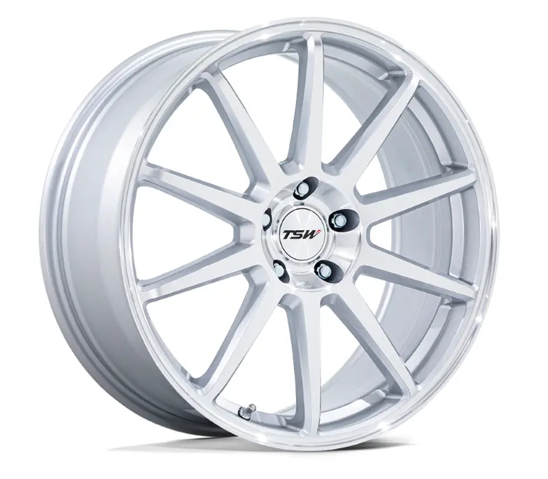 19X8.5 Tsw Canard Gloss Silver W/Machined Face 1