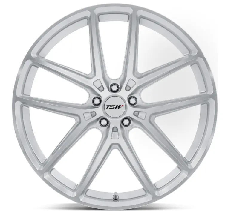19X8.5 Tsw Imola Gloss Silver W/ Machined Face 3