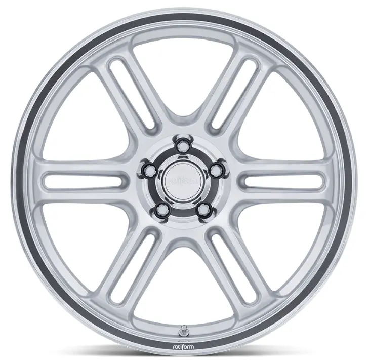 19X9.5 Rotiform Rps Matte Silver W/ Diamond Cut Lip 4