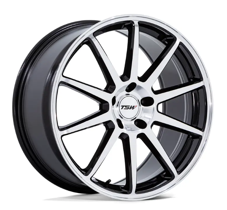 19X9.5 Tsw Canard Gloss Black W/Machined Face 1