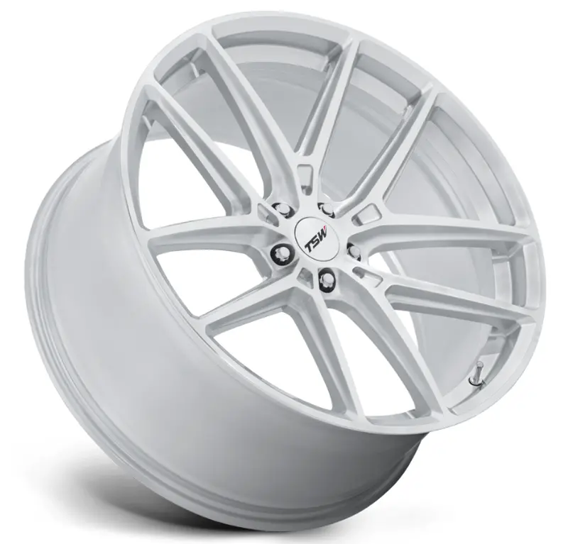 19X9.5 Tsw Imola Gloss Silver W/ Machined Face 2