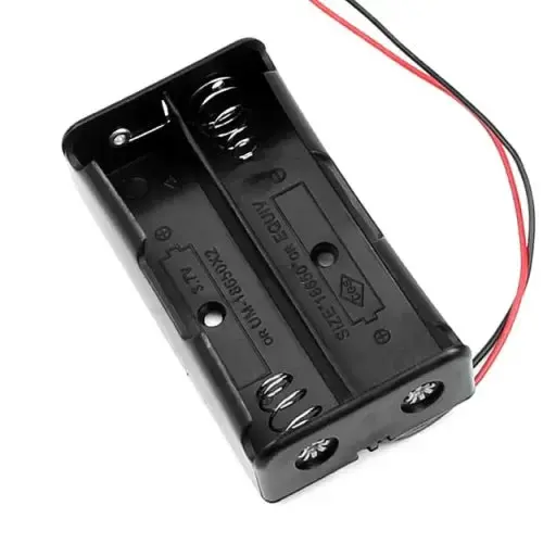 2 Cell 18650 Battery Holder Case | 2 Slot Lithium Battery Holder With Wire For Diy Electronics & Robotics Projects 1