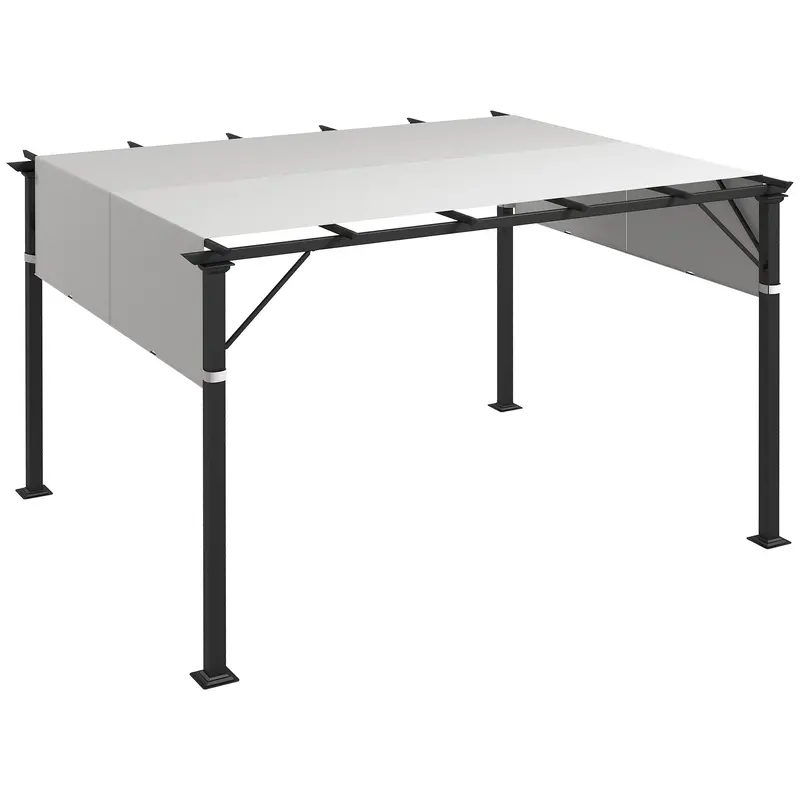 2-Pack 16' X 4' Uv-Blocking Pergola Shade Covers, For 10 X 10Ft Pergola, Light Grey 1