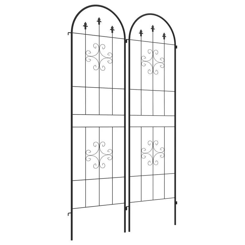 2-Pack 20" X 71" Metal Garden Trellis With Arrow Design 1